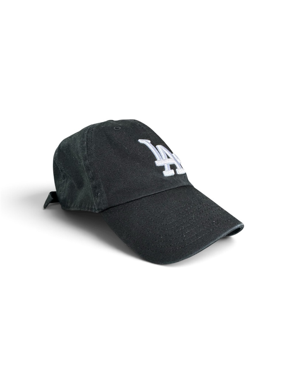 Black Baseball Cap with White LA Logo